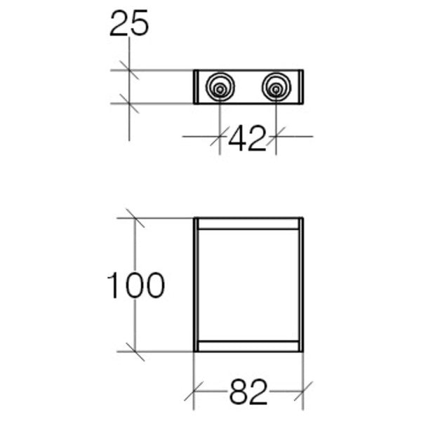 Lineabeta SKUARA 52808.29 Хромований морський кронштейн для опори 80 мм - 52808.29