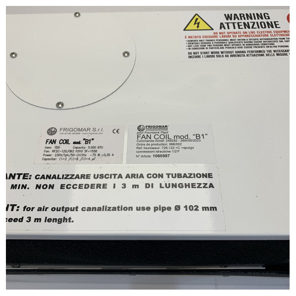Фрігомар 728 Морський фанкойл для кондиціонера 230В - 5000 BTU