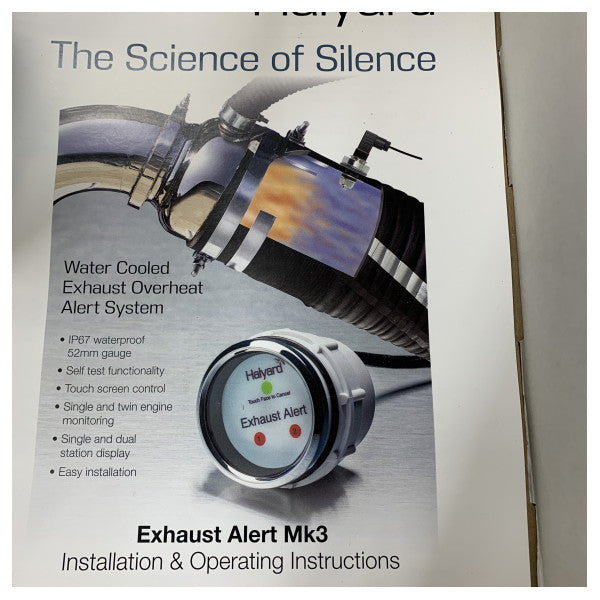 Halyard dobbelt udstødnings overophednings alarm system (til 2 motorer) - H021252