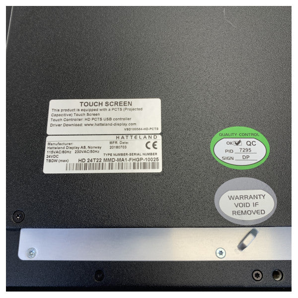 Monitor de Controle de Motor Glass Bridge de 24 polegadas MTU Hatteland - X00E50211827