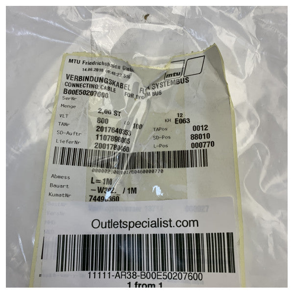 Câble de convertisseur d'interface de bus système MTU B00E50207600