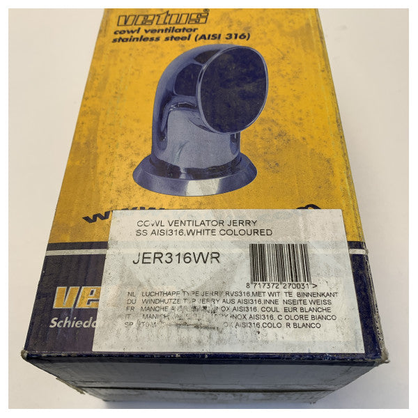 Vetus Cowl Ventilator Jerry 75 mm Stainless Steel - JER316WR