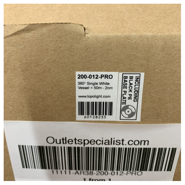 Lopolight 200-012-PRO 360 Μοίρες Ναυτική Φάρος Πλοίων Λευκό LED για Σκάφη έως 50μ