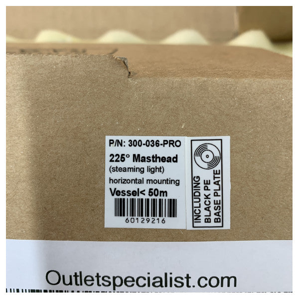 Lopolight 300-036-PRO LED vrhunska svjetlost 225 stupnjeva bijela navigacijska svjetlost 5nm - 12/24V