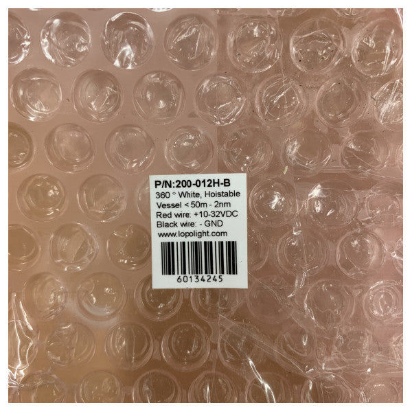 Lopolight 2nm λευκό 360 βαθμών ανυψωτικό φως άγκυρας μαύρο - 200-012H-B