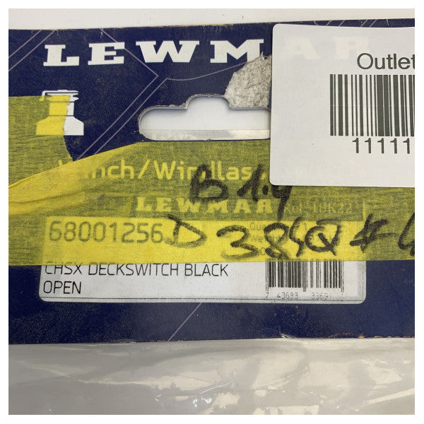 Lewmar SX Electric Winch Deck Switch Black - 68001027