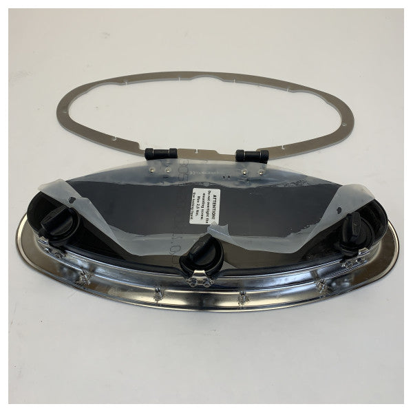 Рутгерсон еліптичне вікно 450 x 195 мм з нержавіючої сталі - A3330-190