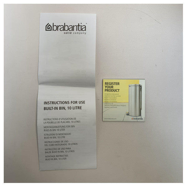 Brabantia 10 liter inbouw | build-in prullenbak - 39 52 46