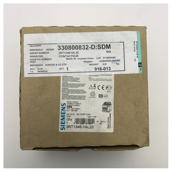 Przekaźnik Siemens 3RT1346-1AL20 3NO 230V 50A 22kW