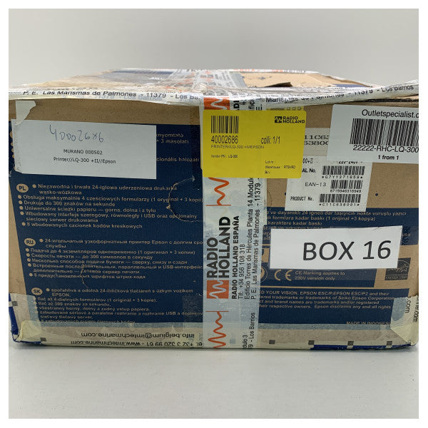 エプソンのドットマトリックスプリンターグレータイプLQ-300+II