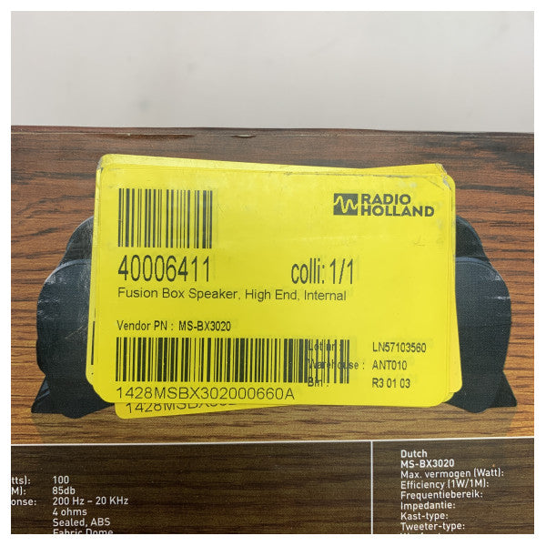 طقم مكبرات صوت فيوجن MS-BX3020 عالي الجودة للمقصورة أسود مقاس 3 بوصة