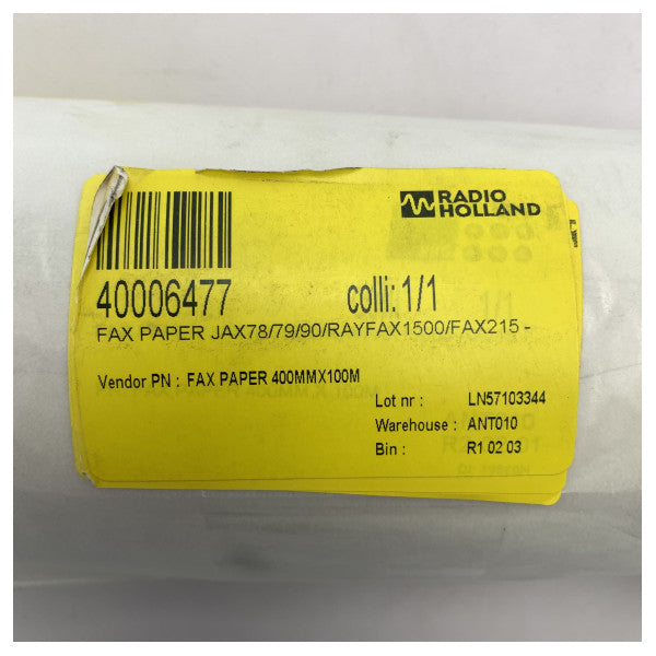 JRC Faks Kağıdı - Hava Durumu Uygulamaları için Profesyonel 400mm x 100m