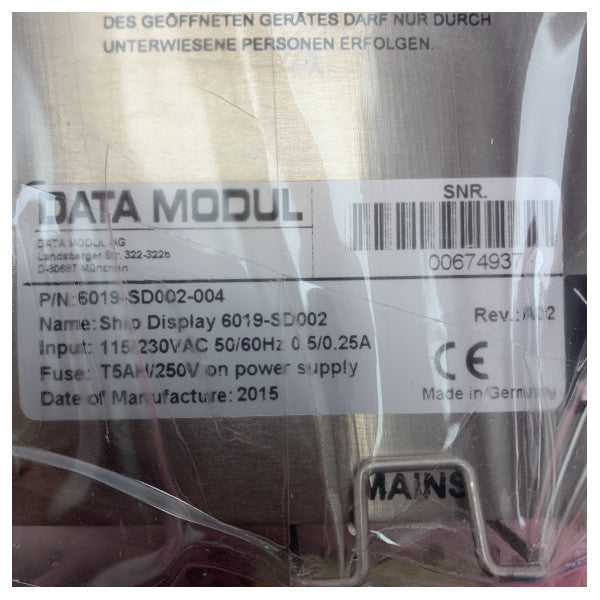 19-инчов LCD TFT морски дисплей Raytheon Anschutz - 6019-SD002-004