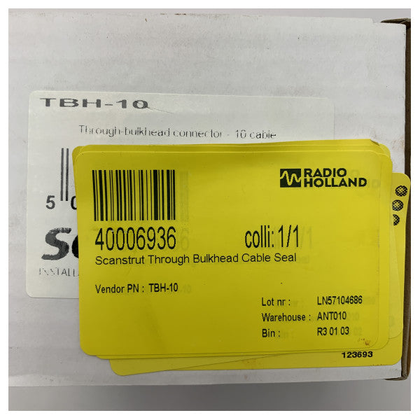 ScantSrut TBH-10 a través del sello de cable de mamparo