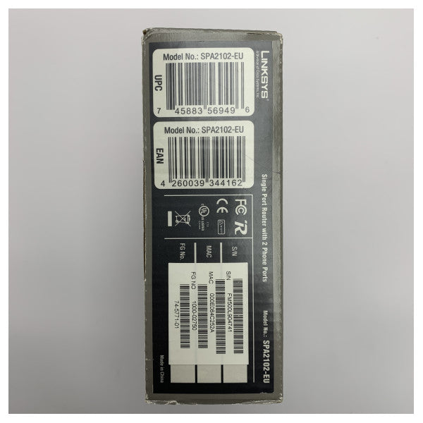 Linksys SPA2102 VoIP-adapter med 2 portar och tydlig röstkvalitet