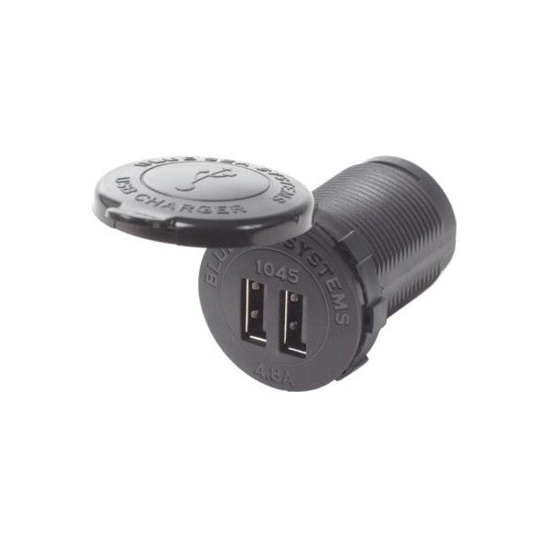 Синьо море морски двоен USB зарядно устройство 12V/24V с интелигентно бързо зареждане - 1045-BSS