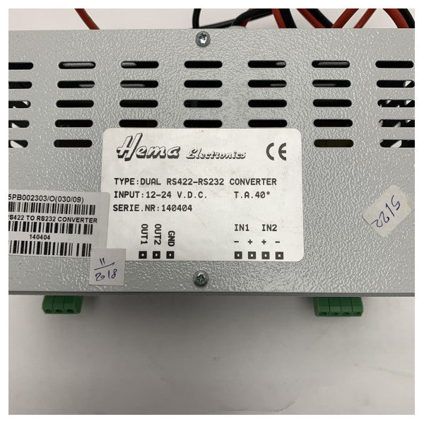 Raytheon Anschutz Dual RS422 to RS232 Converter 12-24V DC