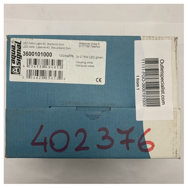 Aqua Signal Series 43 White LED Navigation Green - 3600101000