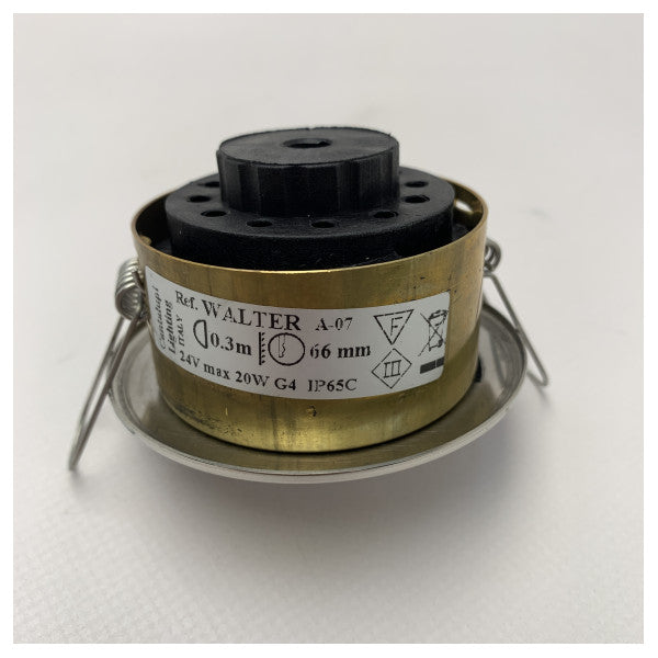 Cantalupi Cromo Foco Marino 28V 20W Impermeable Barco Luz IP65 Acero Inoxidable