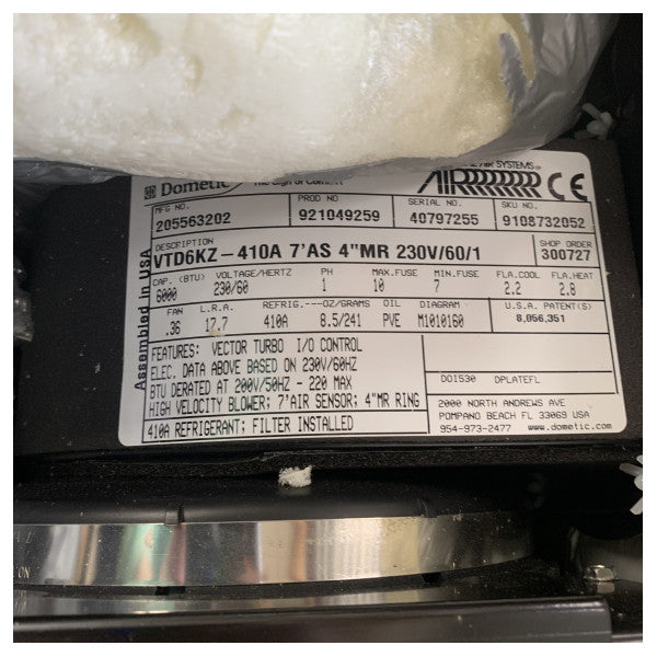 Dometic VTD6UKZ 6000 BTU Marine Airco System - 9108732052
