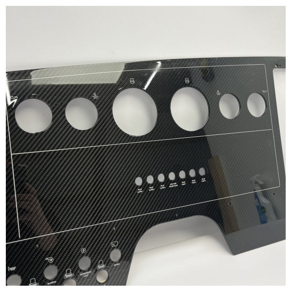 Pannello cruscotto originale Riva in carbonio nero per strumenti motore e plotter da 12 pollici - 407325