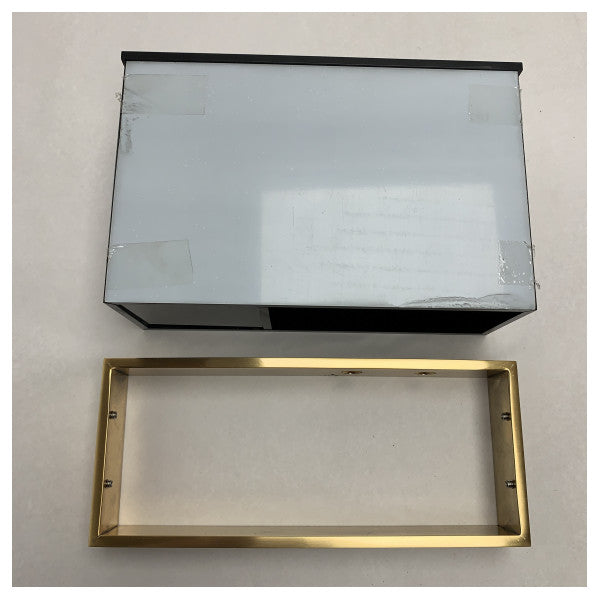 Porta-sabonete e escova com compartimento duplo Elka Gold Look - 92005_01