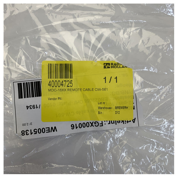 Koden CW-561 Fjernbetjening Display Forbindelseskabel Sort