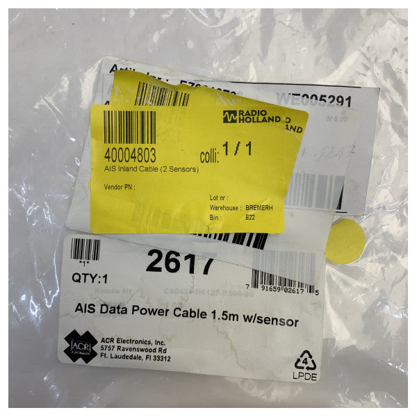 Cabo de Alimentação ACR AIS de 1,5M com Sensor 2617