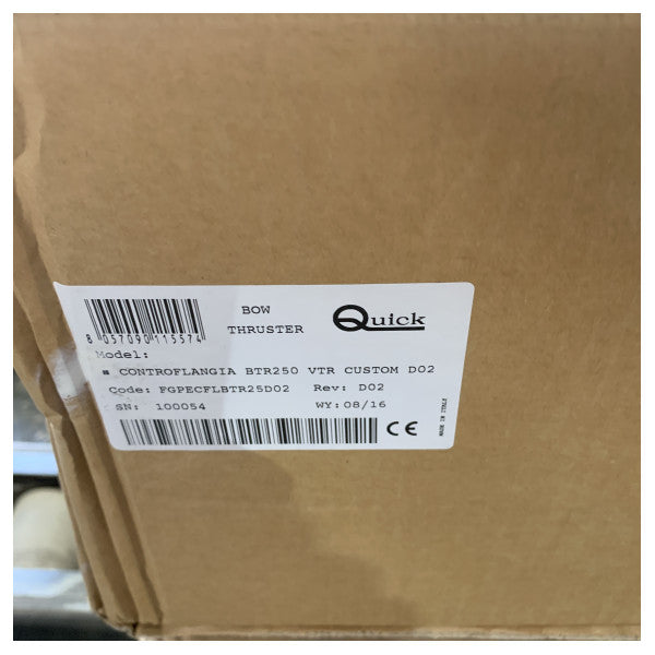 Snabb BTQR240-140 GRP Bogpropeller Bygg-In Fläns