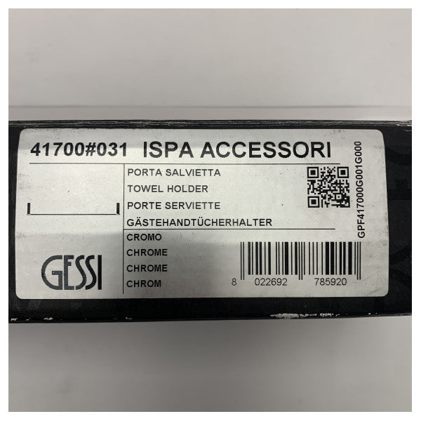 Gessi Ispa 41700-031 porta asciugamani cromato dal design elegante 45 cm