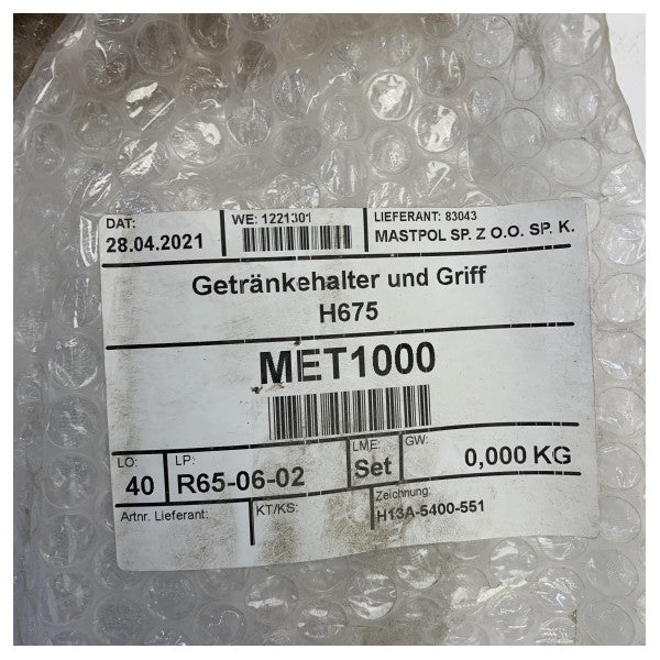 Hanse Yachts Getränkehalter und Handlauf für Hanse 675