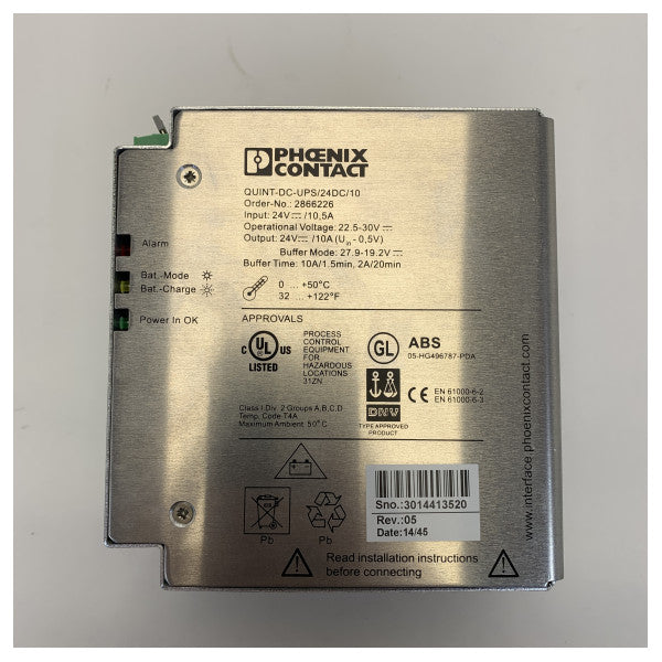 Phoenix Contact QUINT-UPS/ 24DC/ 24DC/10 UPS de trilho DIN