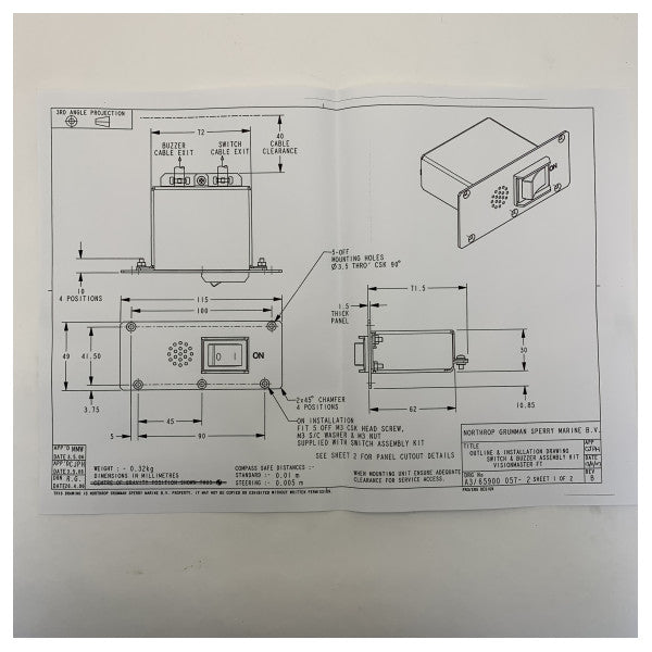 Контрольна панель радіолокації Northrop Sperry для систем X-діапазону та S-діапазону - 65903KG-3