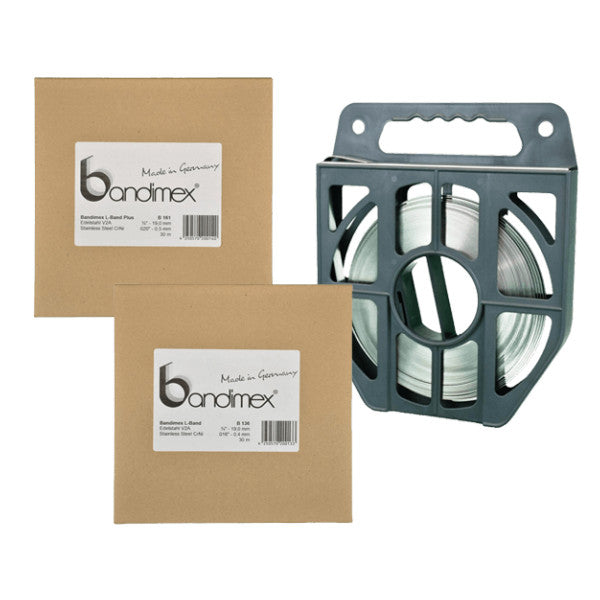 Bandimex нержавіюча сталь L-кемпленд 19 мм x 0,40 мм, стійкий до корозії, 30 м в рулоні