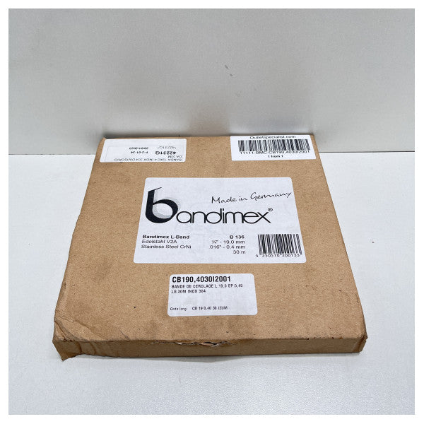 Bandimex нержавіюча сталь L-кемпленд 19 мм x 0,40 мм, стійкий до корозії, 30 м в рулоні