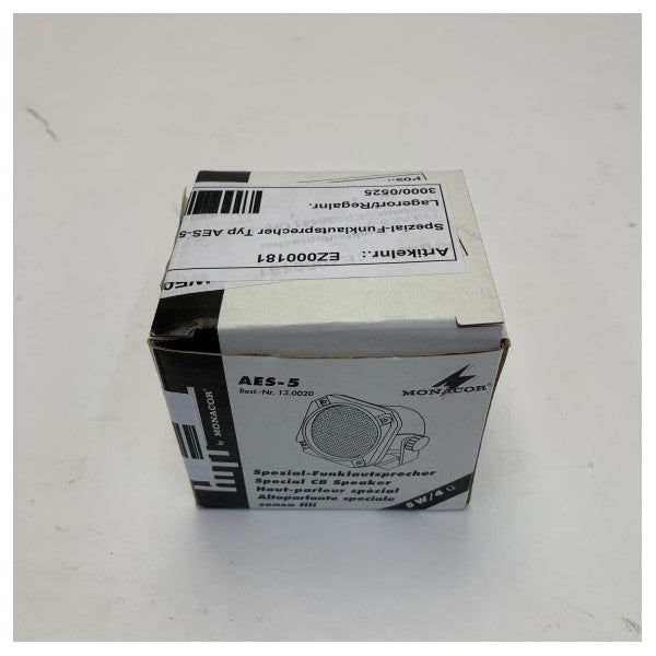 Monacor 5W 4 Ohm Vandtæt Marine Højttaler Sort - AES-5