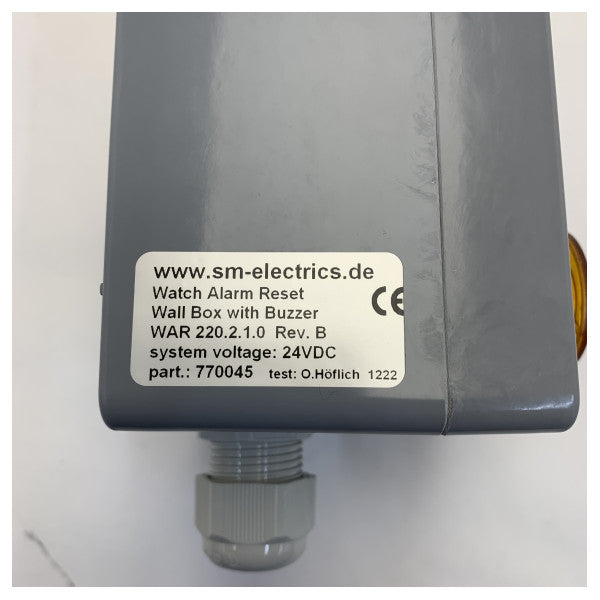 SM Electrics Ρολόι Συναγερμού Επαναφοράς Κουτί με Μπούζερ 24V