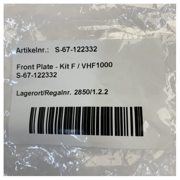 VHF 1000 Sistemi için Sailor S-67-122332 Ön Plaka