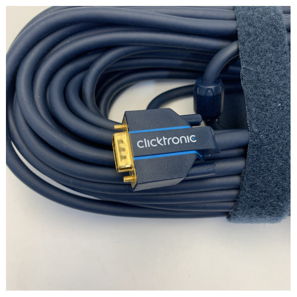 Clicktronic VGA-tilslutningskabel 20 m - Højkvalitets marinedisplaykabel - Ny