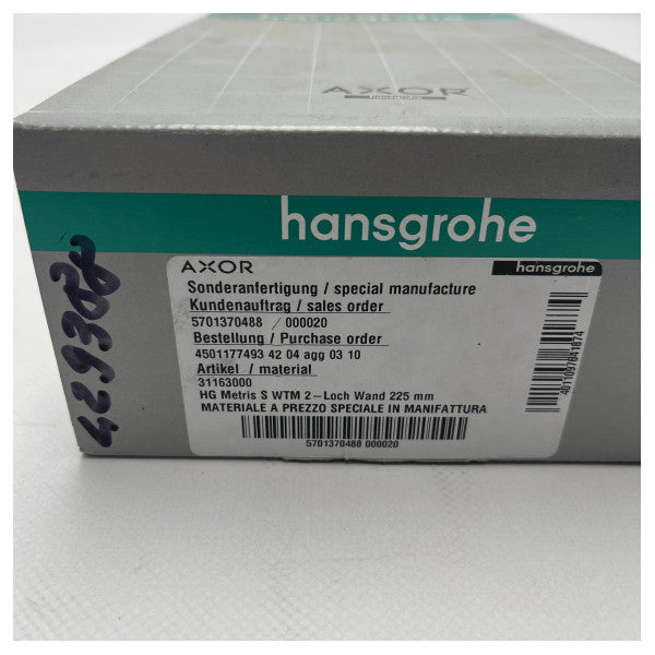 Torneira misturadora para lavatório em aço inoxidável Hansgrohe Metris S - 31163000