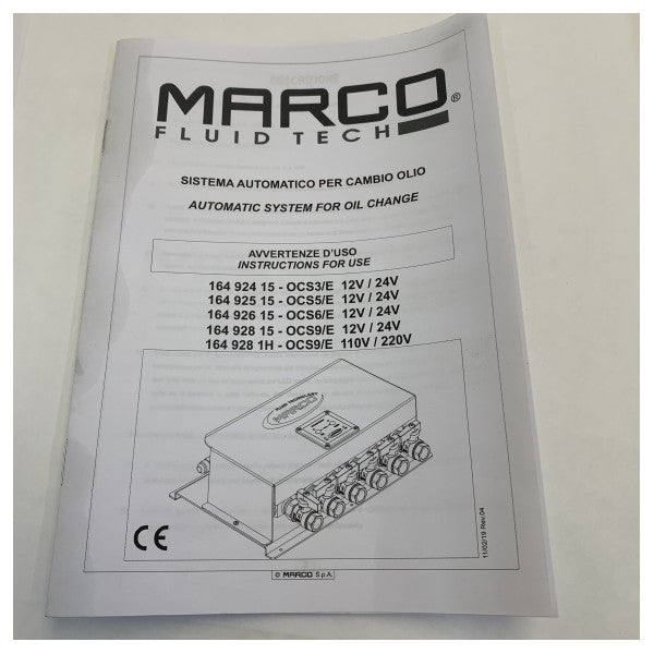 Система зміни олії Marco OCS6-E 12/24V з 6 клапанами