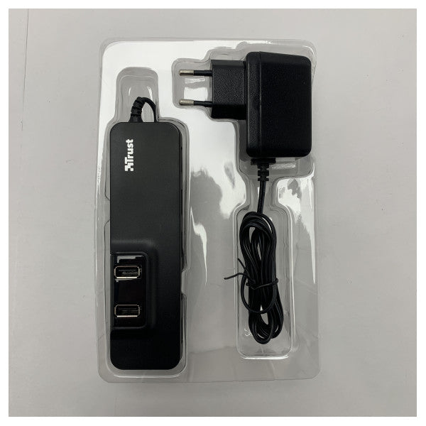 Високоякісний 7-портовий концентратор USB 2.0 з адаптером живлення ��� Компактний і надійний для підключення ПК і ноутбуків