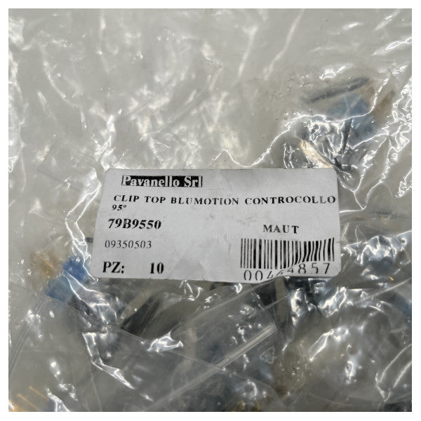 Pavanello 79B9550 Marine Metal Clip med Blumotion-teknologi - holdbart korrosionsbestandigt 95° hængsel til maritim brug