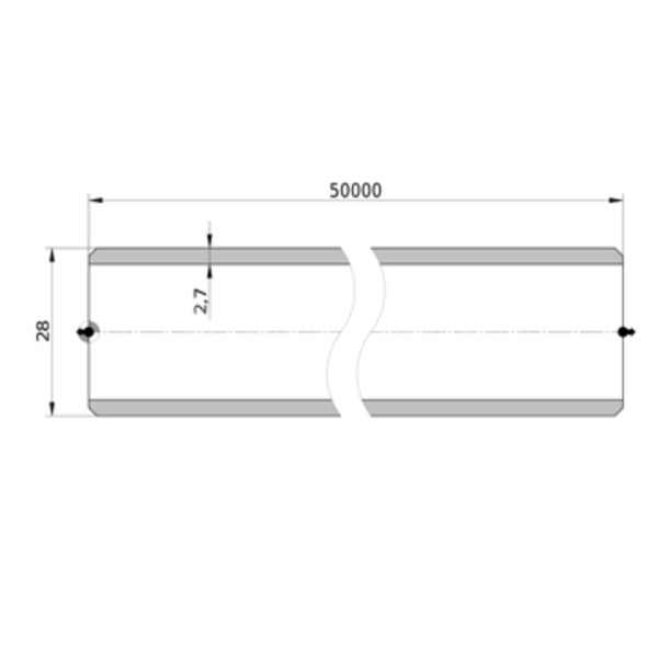 HEP20 28 mm Flexible Schnellanschlussschlauchlänge 50 Meter Weiß - 4431028050