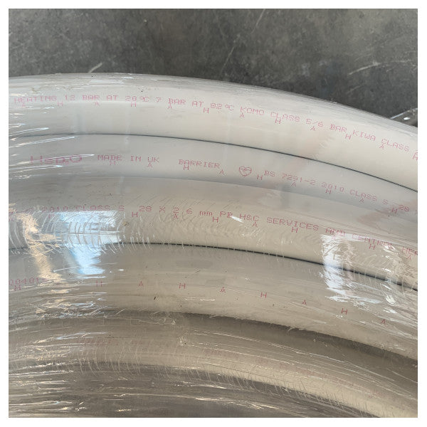 HEP20 28 mm Flexible Schnellanschlussschlauchlänge 50 Meter Weiß - 4431028050