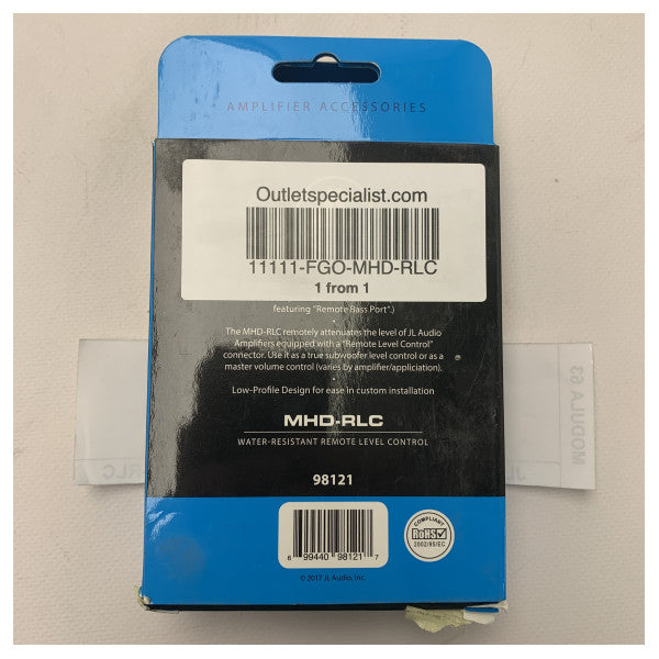التحكم في مستوى مضخم صوت JL Audio عن بُعد وكابل - MHD-RLC