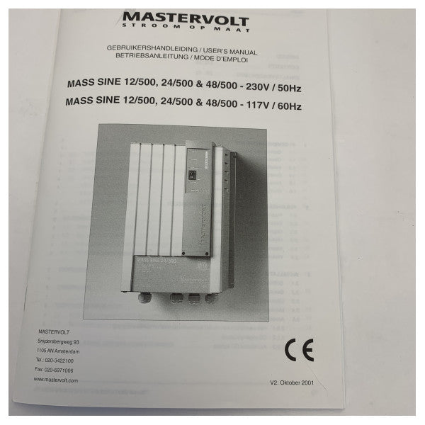 Mastervolt Mass 12V - 500W Sine Wave Inverter 230V - 20-40-10500