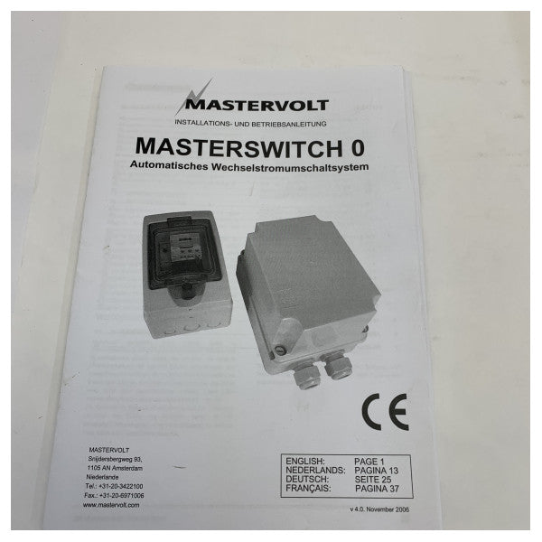 Mastervolt Masterswitch Automatisk Marine Overførselsbryder 7 kW 110V - 55106100