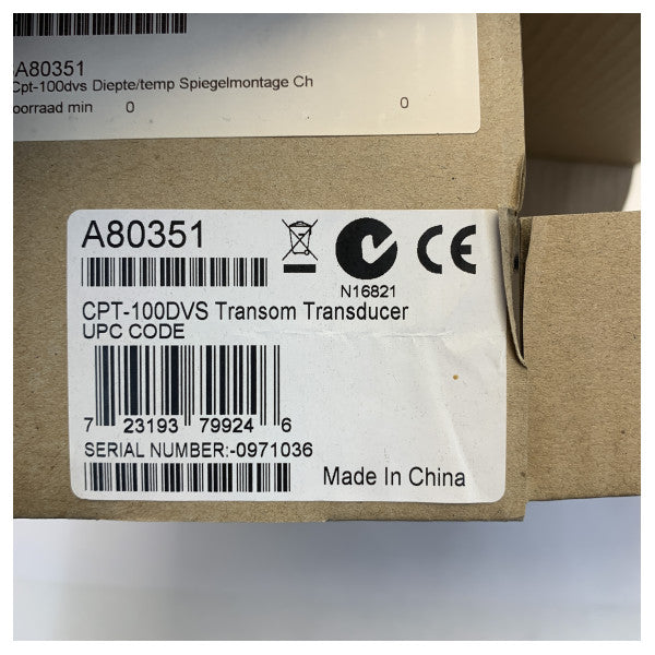 Raymarine A80351 CPT-100 DT transducer za montažu na krmu