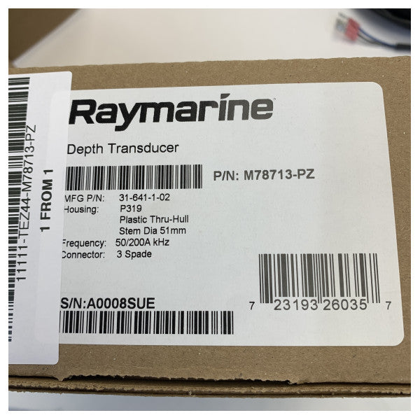 Raymarine M78713-PZ P319 Tru-Hull датчик глибини